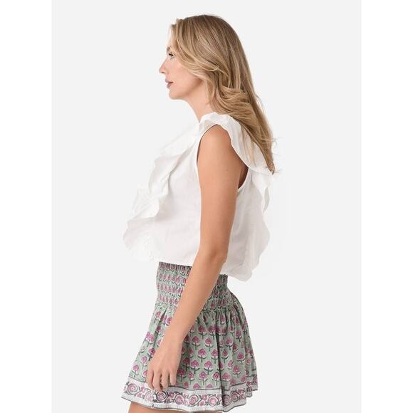 Dèluc Coma White Cotton Popover Blouse Top NEW NWT Small S - Picture 4 of 5